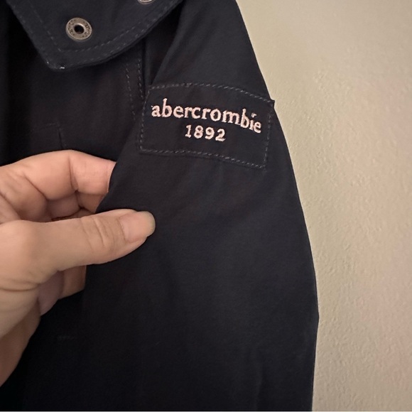 Abercrombie Kids Jacket Faux Fur Lined Multiple Pockets Navy Size 10/12 - Picture 8 of 13